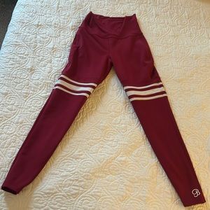 Bombshell thigh high leggings size extra small maroon